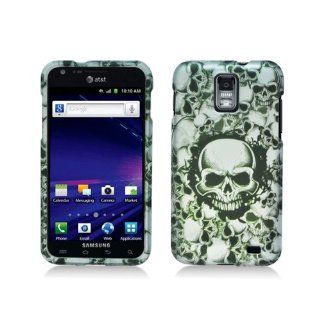 Black White Skull Hard Cover Case for Samsung Galaxy S2 S II AT&T i727 SGH I727 Skyrocket Cell Phones & Accessories