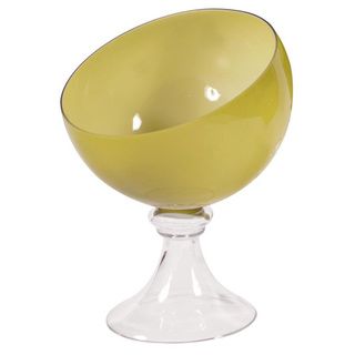Opaque Opal Green Hand blown Glass Bowl (medium)