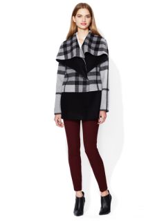 Molly Plaid Wool Coat by Badgley Mischka Outerwear