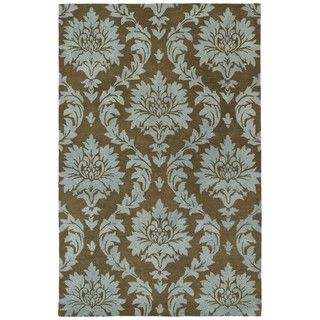 Swanky Blue Damask Wool Rug (2 X 3)