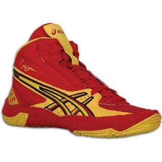 ASICS Cael V3.0 GS Youth Wrestling Shoes   SIZE 1, COLOR Cyclone/Gold/Black Shoes
