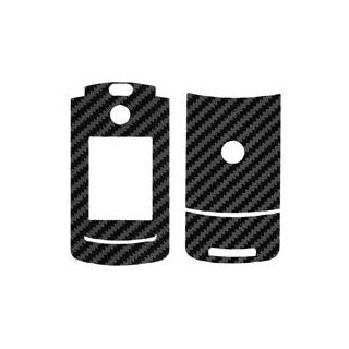 Galaxy Carbon Fiber Stick on Cell Phone Backplate Decal Cover for Motorola RAZR 2 V8 / V9 / V9m Cell Phones & Accessories