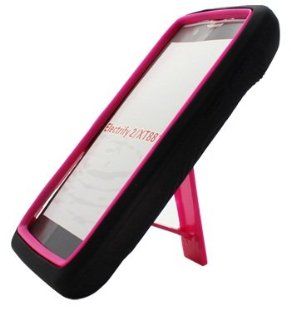 [SUGARPHONE] BLACK/PINK Armor 3 IN 1 High Impact Combo Hard Soft Gel Case Stand For LG VENICE/SPLENDOR LS730/US730 (Boost Mobile/Sprint/US Cellular) Cell Phones & Accessories