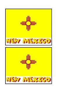 2 Souvenir New Mexico State Flag Stickers Decal Laptop Phone Locker Toolbox Wall Stocking Stuffer   Wall Decor Stickers  