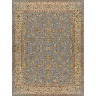 Hand Knotted Ziegler Blue Beige Vegetable Dyes Wool Rug (10 X 14)