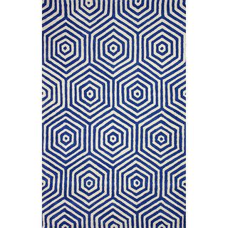Nuloom Hand tufted Trellis Wool Blue Rug (5 X 8)