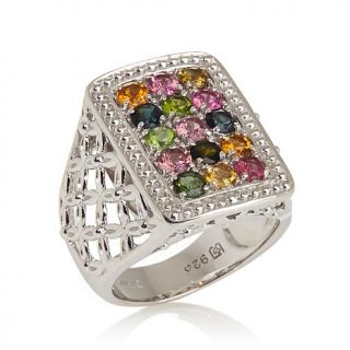 Sterling Silver 1.65ct Colors of Tourmaline Ring
