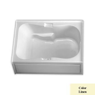 Laurel Mountain Hourglass II Plus 71.75 in L x 41.75 in W x 21.5 in H Linen Acrylic Hourglass in Rectangle Skirted Bathtub with Right Hand Drain