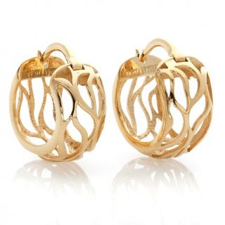 Bellezza "Passamano" Bronze Open Weave Hoop Earrings