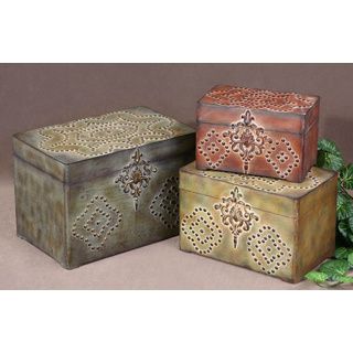 Hobnail 3 piece Decorative Box Set