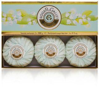 Lily of the Valley by Roger & Gallet 3 x 3.5oz Pefumed Soap  Eau De Parfums  Beauty