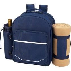 Picnic At Ascot Picnic Backpack For Two With Blanket Trellis Blue