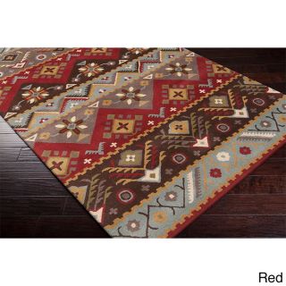 Hand tufted Plumas Transitional Aztec Wool Area Rug (8 X 10)