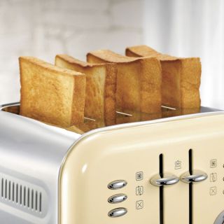 Morphy Richards 4 Slice Accents Toaster   Cream      Homeware