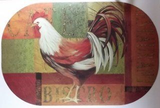 Gourmet Rooster Placemats Set of Six   Rooster Place Mats