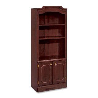 DMi Governor Bookcase With Doors   30quot; Width x 14quot; Depth x 74quot; Height   2 Door   Pressboard   Mahogany  