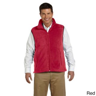 Harriton Mens 8 ounce Fleece Vest Red Size 2XL