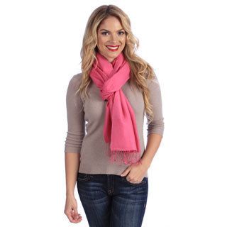 Womens Shocking Pink Jacquard Cashmere And Silk Stole