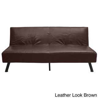 Epicfurnishings Metropolitan Click clack Convertible Foldable Futon Sofa Sleeper Bed Brown Size Twin