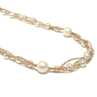Imperial Pearls Cultured Freshwater Pearl Glitter Thread 72" Necklace