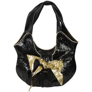 Irregular Choice Delilah Slouch Bag   Black/Gold      Womens Accessories