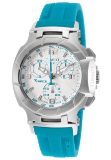 Tissot T0482171701702  Watches,Womens T Race Chronograph White Dial Blue Rubber, Chronograph Tissot Quartz Watches