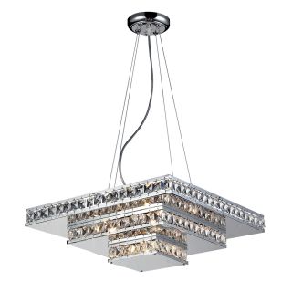 Ariel 5 light Chrome And Crystal Square Chandelier