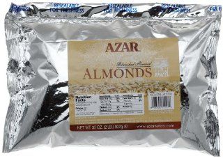Azar Nut Company Almonds Blanched, Slivered Raw, 32 Ounce Resealable Bag  Wonderful Slivered Almonds  Grocery & Gourmet Food