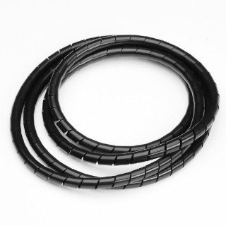 Vaisis Spiral Harness Wrap 0.315" (8mm) Outside Diameter, Black, 33 ft.  Wire And Cable Organizers 