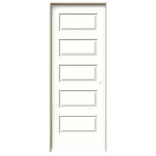 ReliaBilt 5 Panel Equal Hollow Core Smooth Molded Composite Left Hand Interior Single Prehung Door (Common 80 in x 30 in; Actual 81.68 in x 31.56 in)