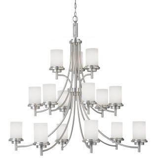 Winnetka 15 light Brushed Nickel Multi tiered Chandelier