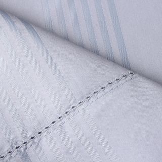 Elite Home Products, Inc Sedona Woven Stripe Cotton Rich 400 Thread Count 4 piece Sheet Sets Light Blue Size Twin