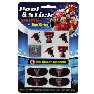 NCAA Texas Tech Red Raiders Eye Strips/Peel & Stick Tattoo Fanatic Combo Pack  Sports Fan Wallets  Sports & Outdoors