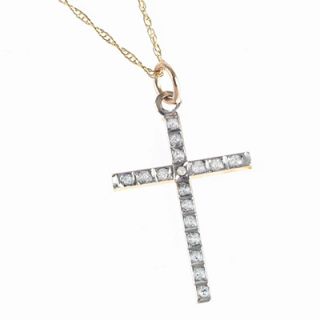 simple cross pendant in 14k gold orig $ 179 00 152 15 take an