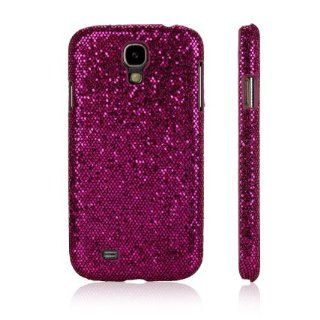 Purple Glitter Design Protective Hard Back Case For Samsung I9500 Galaxy S4 Cell Phones & Accessories