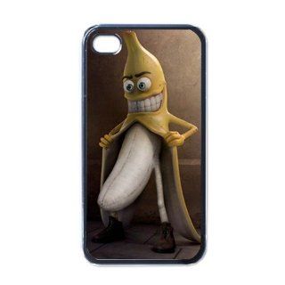 Funny Banana Art Cool iPhone 4 / iPhone 4s Black Designer Shell Hard Case Cover Protector Gift Idea Cell Phones & Accessories