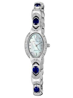 Womens Luxury Diamond & Blue Sapphire Watch by Lucien Piccard Watches