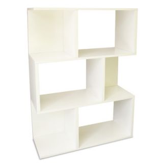 Way Basics Eco Friendly Madison 44.8 Bookcase PS 3S 1 BK Finish White