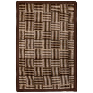 Pazi Brown/ Tan Bamboo Woven Area Rug (7 X 10)