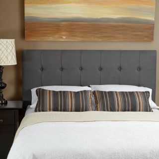 Mozaic Humble + Haute Sussex Grey Linen Full Tufted Upholstered Headboard Grey Size Full