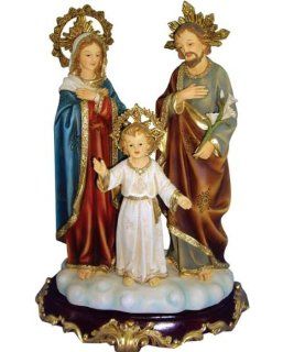 Holy Family with Child Statue   Polyresin   12" Height   Holiday Nativity Figurine Sets