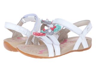 Clarks Kids Rio Fleur Girls Shoes (White)
