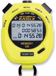 ACCUSPLIT AE760M100FY Professional Stopwatch, 100 Memory (Yellow)  Coach And Referee Stopwatches  Sports & Outdoors
