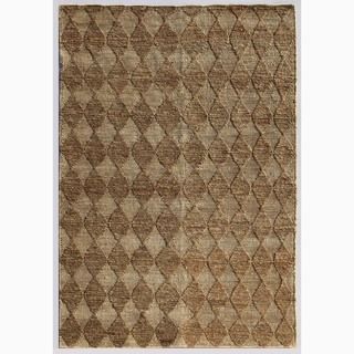 Handmade Taupe/ Ivory Hemp Eco friendly Rug (4 X 6)