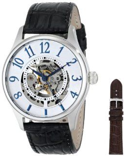 Stuhrling Original Men's 746L.SET.01 Delphi Solaris Automatic Skeleton Silver Watch with Additional Strap Watches