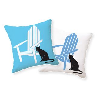 Naked Decor Adirondack Chair with Cat Pillow adirondack cat