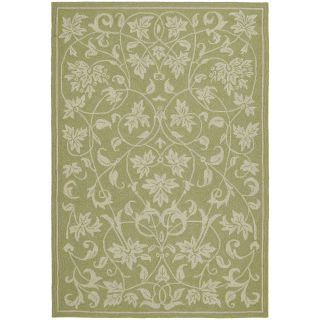 Fiesta Avocado Indoor/ Outdoor Scroll Rug (50 X 76)