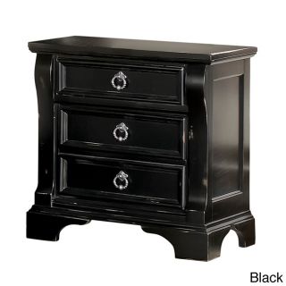 Rockford International Traditions 3 drawer Nightstand Black Size 3 drawer