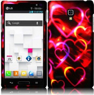 For LG Optimus L9 P769 P760 Hard Design Cover Case Colorful Hearts Accessory Cell Phones & Accessories