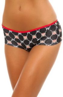 Paul Frank Women's Cheeky Allover Printed Panty Large Black